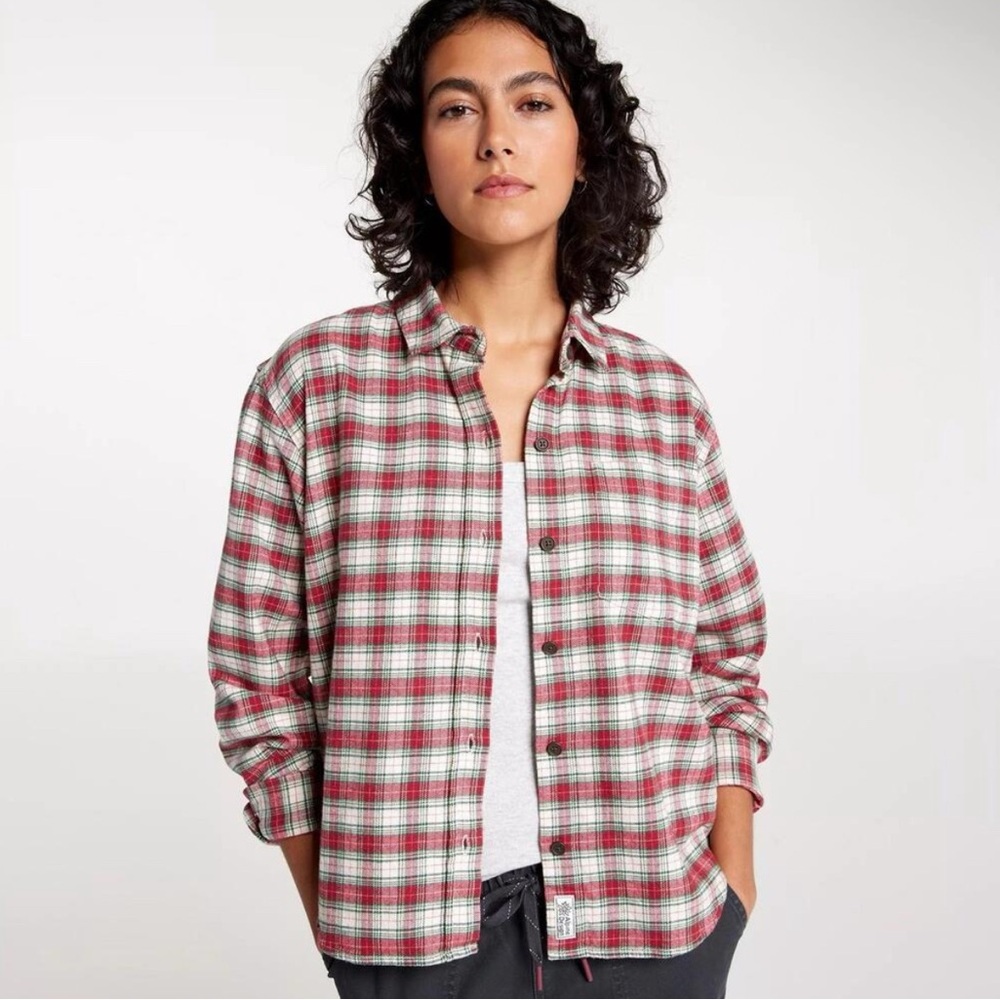 Alpine Design Red and White Plaid Shirt
